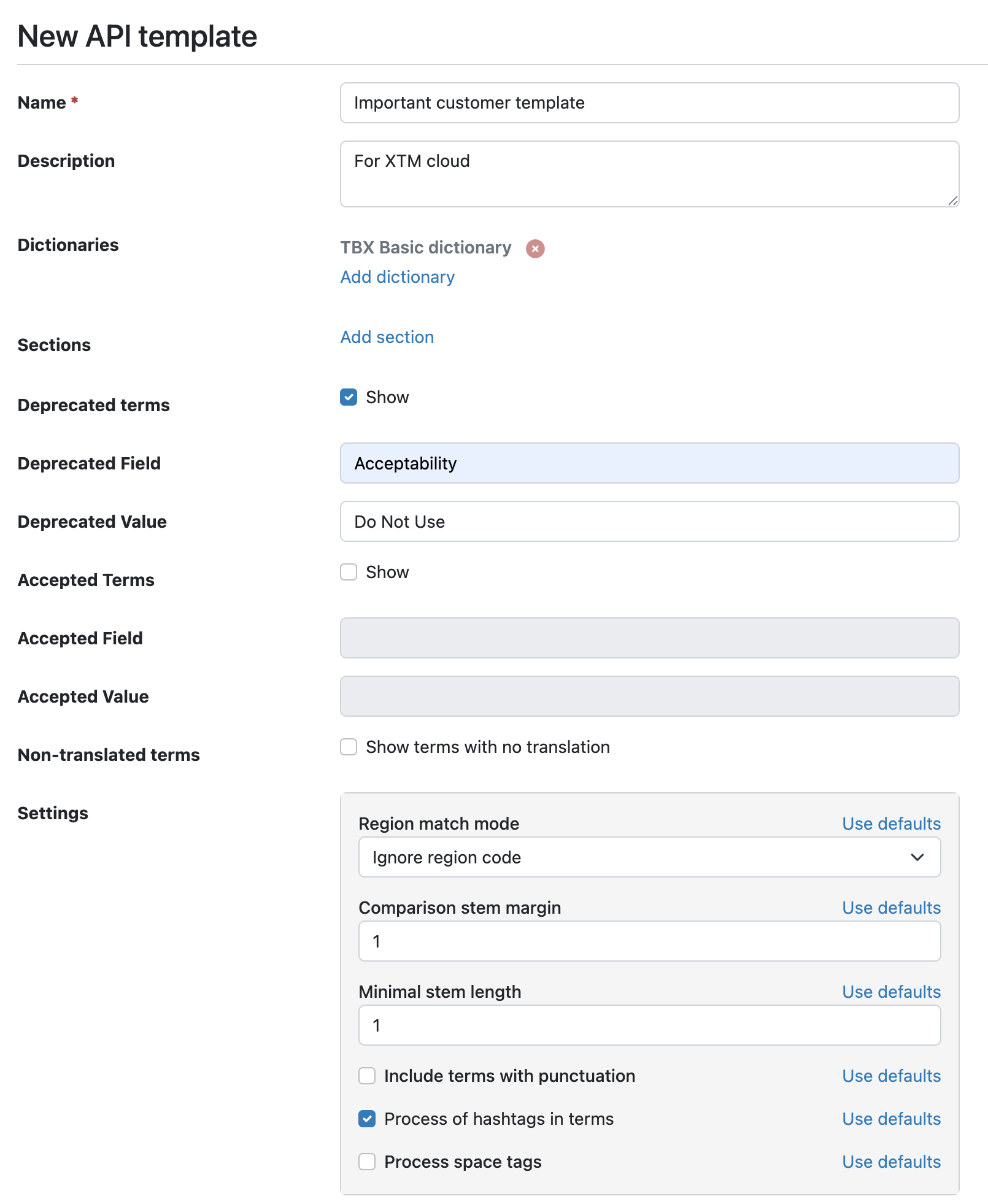 api template edit