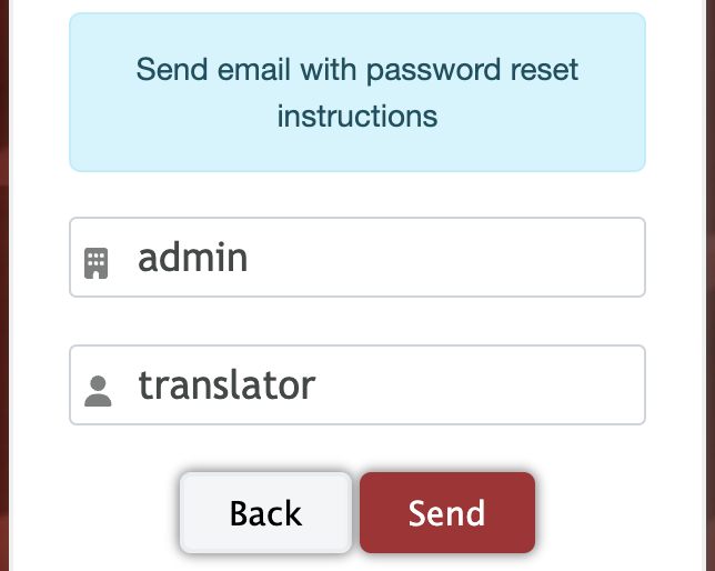 Forgot password form example