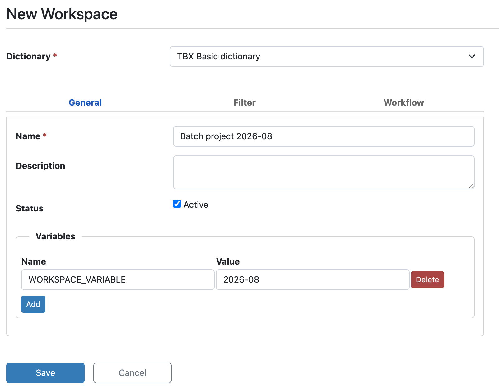 workspace general