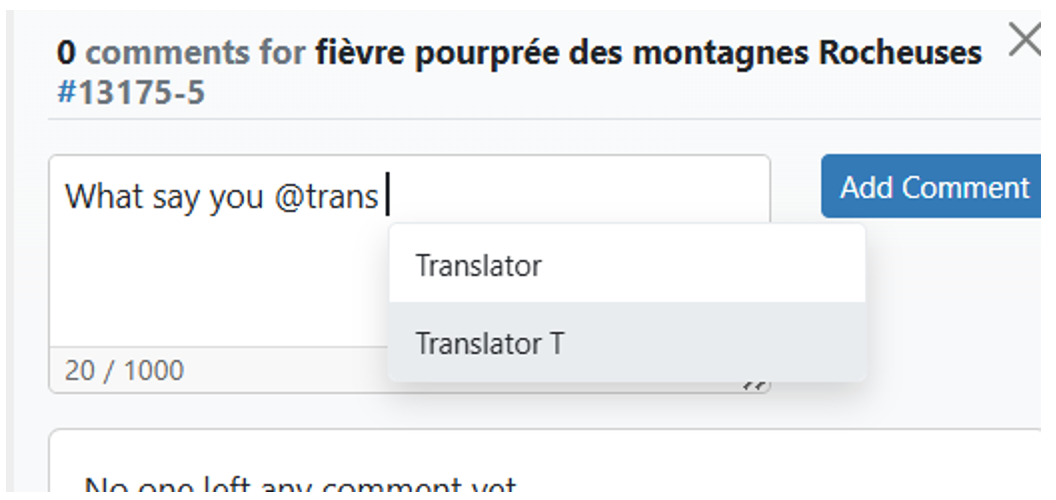 comment mention select