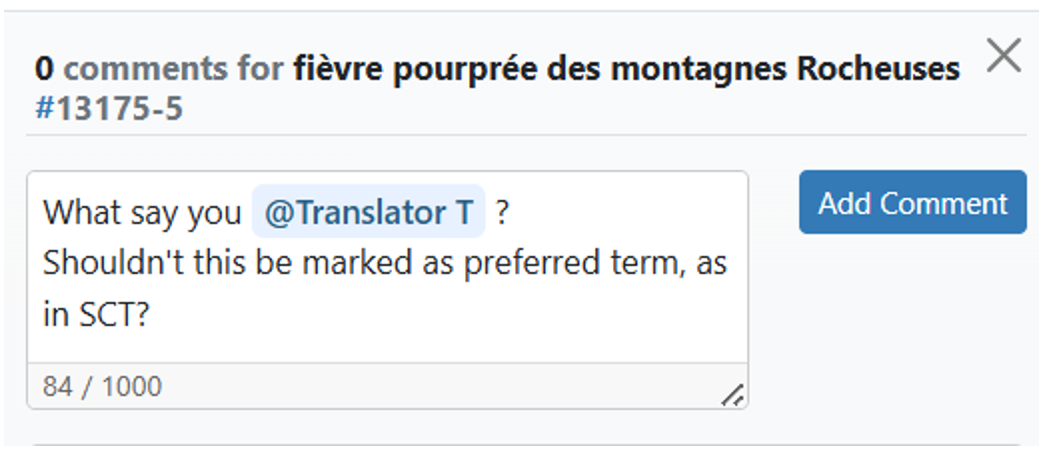 comment mention selected